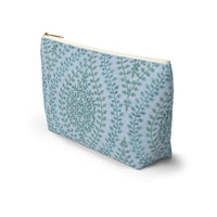 Mumbai Lace Accessory Pouch w T-bottom in Aqua